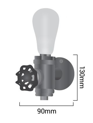 Lampe industriel Luxxo dimensions