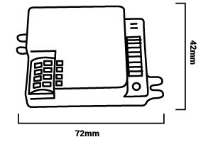 dimensions détecteur mouvement micro-ondes 