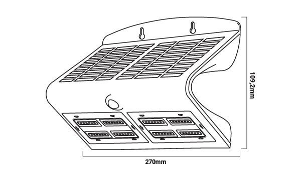 Medidas de la lampara solar