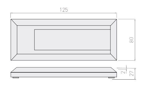 dimensions balise rectangulaire extérieur