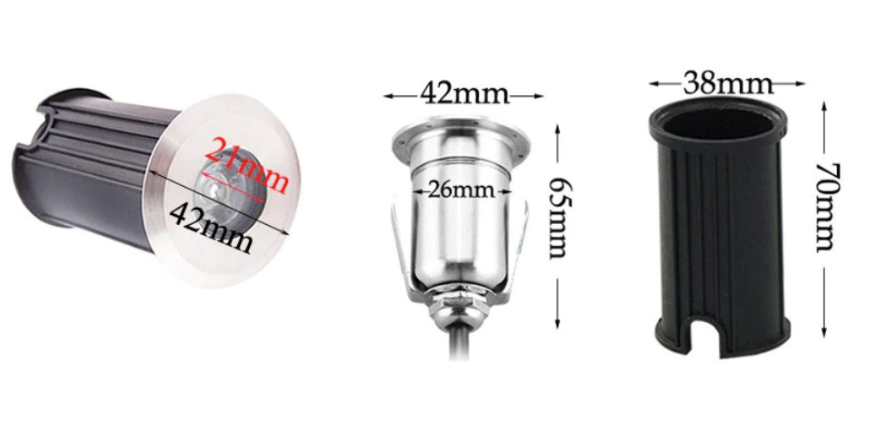 Spot LED encastrable fin 3W variable à brancher en 12V