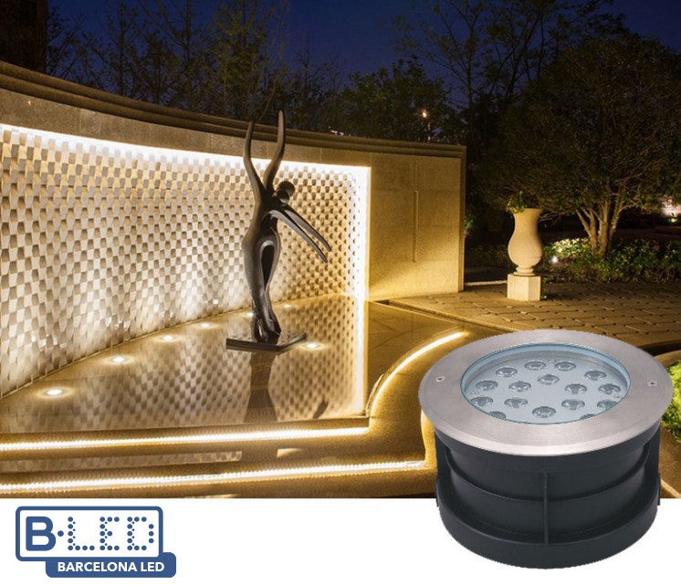 Spot led encastrable 12V abords de piscine blanc chaud DEC/SOL-28-12BC –